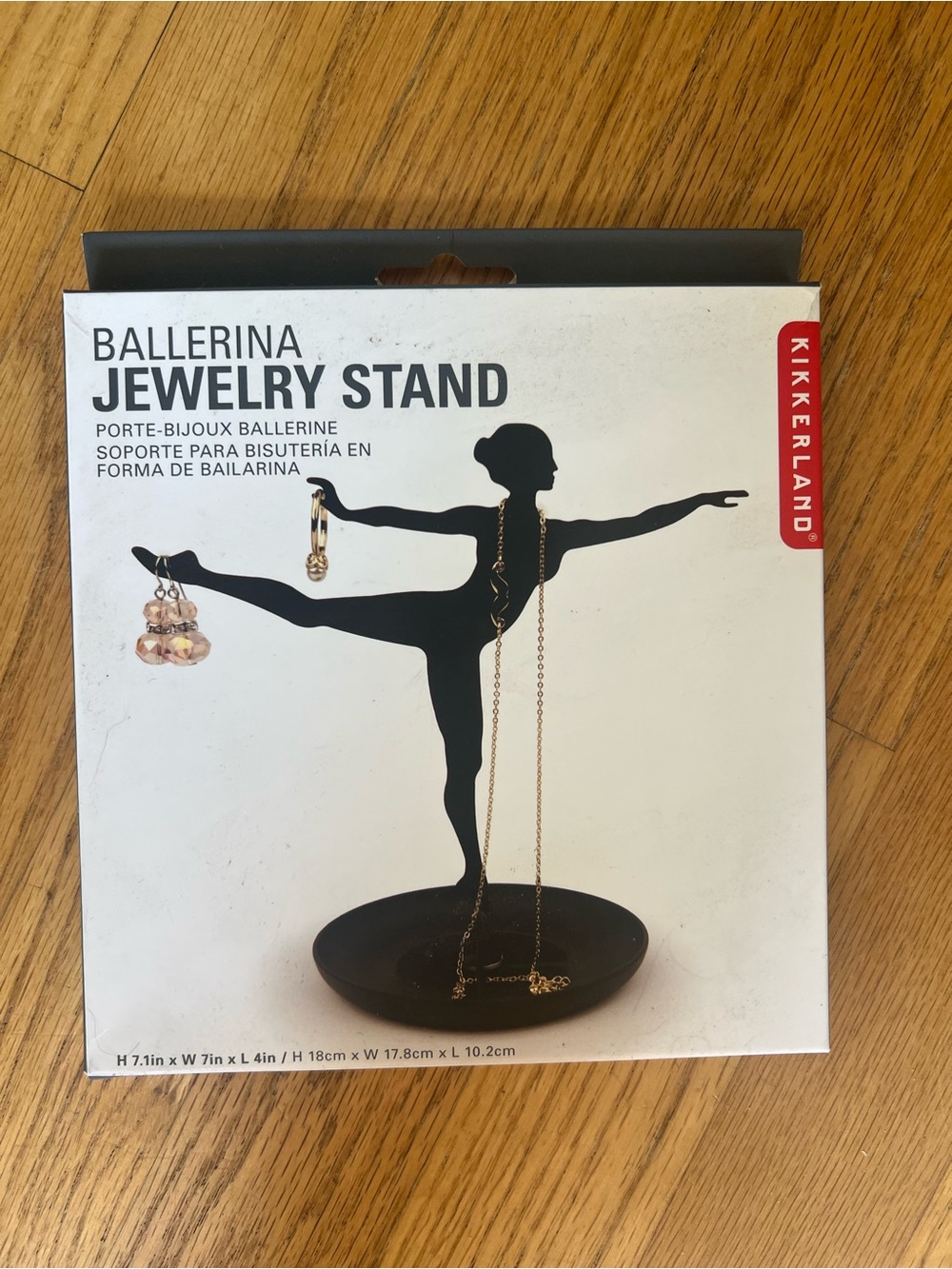 Kikkerland Black Ballerina Jewelry Stand
